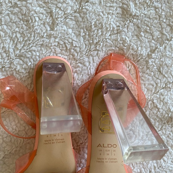 ALDO Acrylic Block Strap Heels - Picture 6 of 9